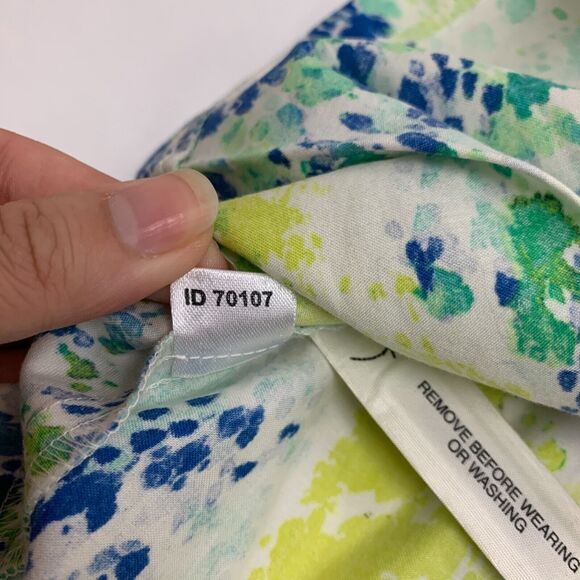 Ann Taylor Tank Top Womens 0 Multi Tie Dye Pleated Peplum Back Zip Sleeveless - Picture 11 of 13